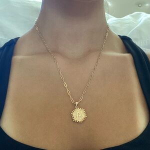gold initial necklace